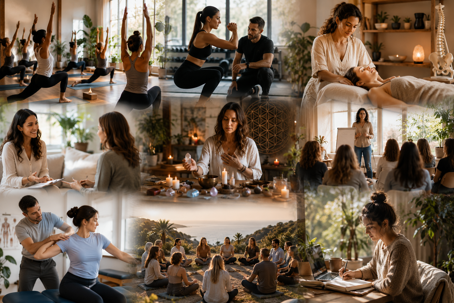 Holistic wellness practitioner working with a client
