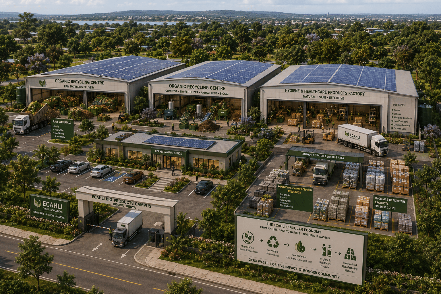 ECAHLI organic recycling centre in Kisumu